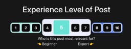 Dev.to select experience level
