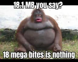 18 mega bites pun