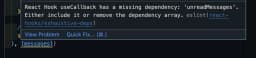 ESLint React Exhaustive deps error